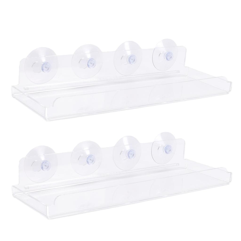 2pcs Window Plant Floating Shelves Acrylic Suction Cup Shelves Window Sill Extender for Indoor Succulent Plants