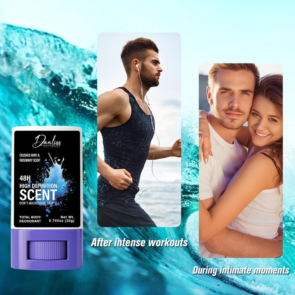 Whole Body Deodorant-48HR High Definition Scent With Minit & Rosemary-Suitable for Men, 20g