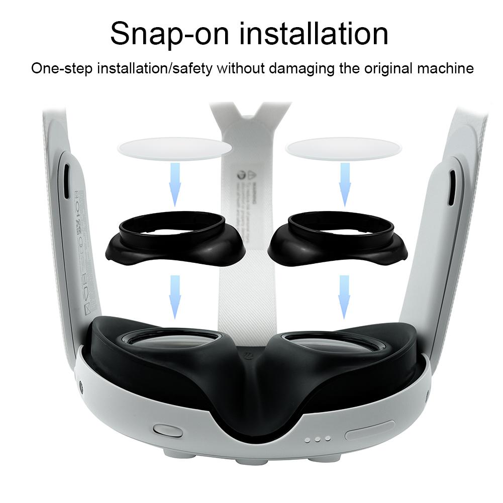 Lens Protective Cover Frame Anti-blue Lens Mirror Protective Eyewear Frame Anti-Scratch Glasses Lens Insert for Meta Quest 3