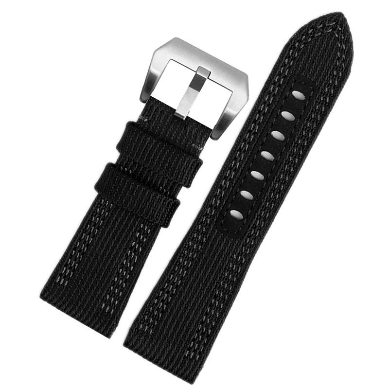 Spot Wholesale Nylon Canvas Watch Strap Applicable For Panerai 00984 985 Sneaking 441 Series Watch Strap 24mm 26mm for Man