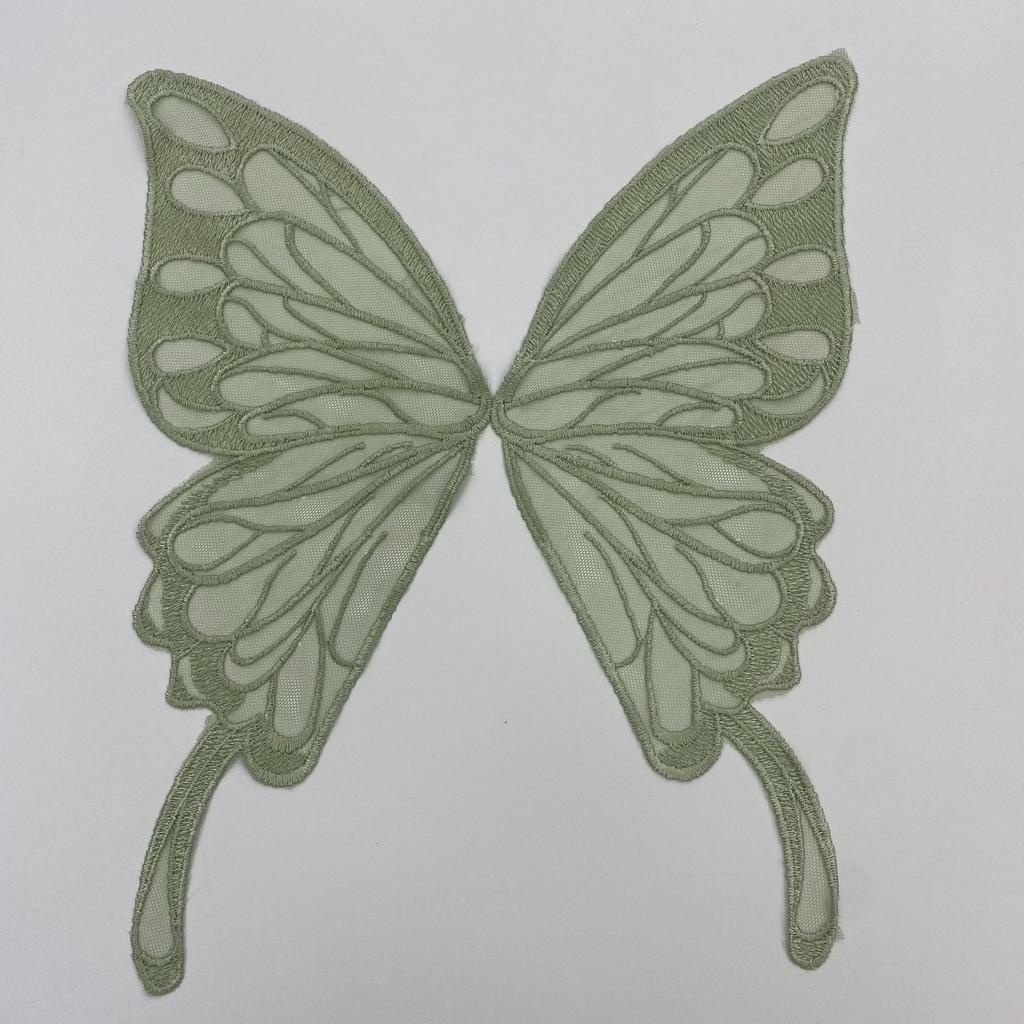 Large Water-Soluble Lace Embroidery Butterfly Pair, Back Flower, Applique Lace Diy Butterfly Cloth Sticker Collar Flower Accessories