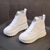 Sneakers Alte da Donna Stivali in Rete Stivali in Rete Cava da Donna Stivaletti Estivi Altezza Suola Spessa 8 cm Scarpe da Donna con Rialzo