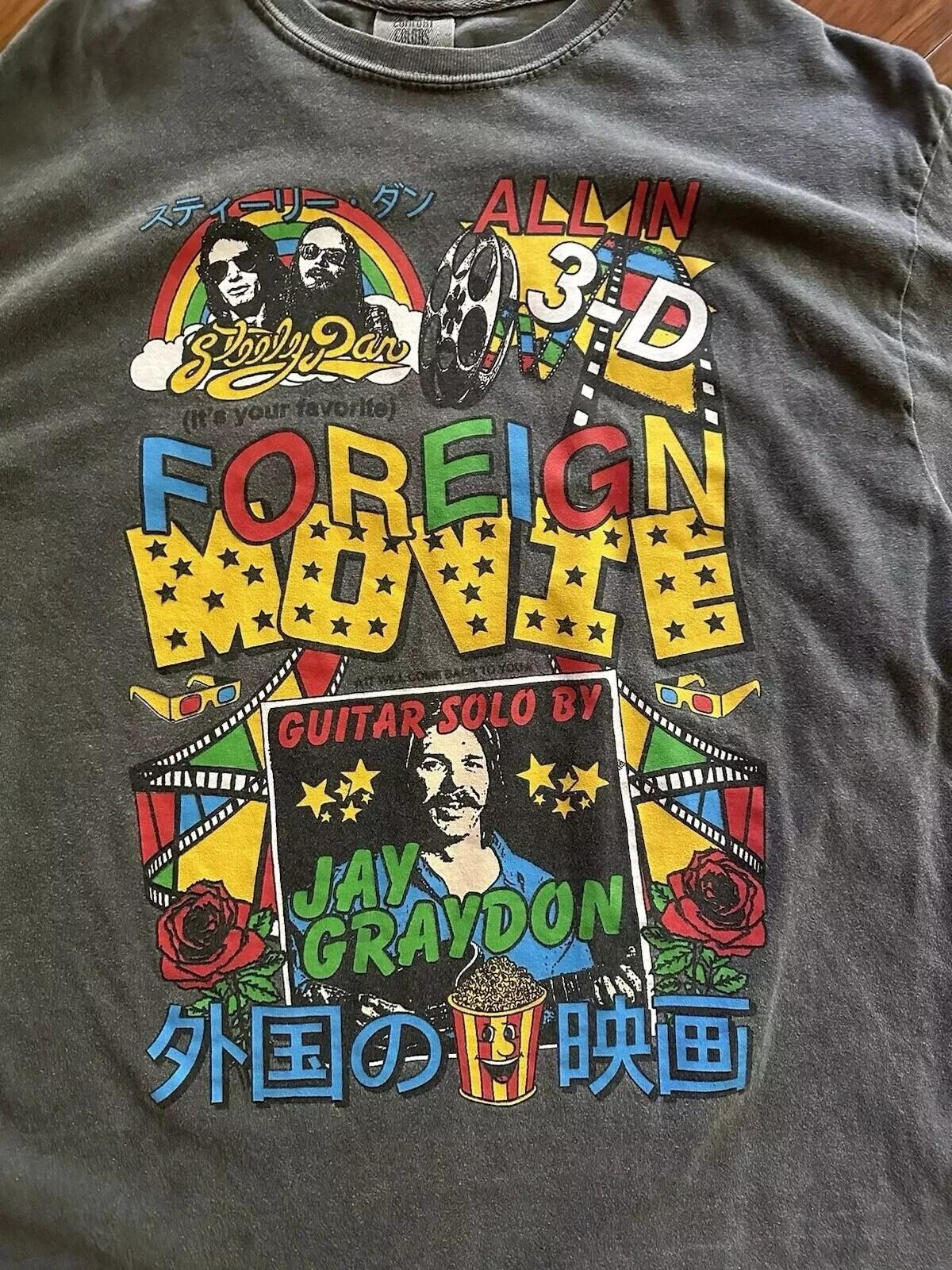 New Rare Steely Dan Charcoal Retro Unisex T shirt Men Women Vtg L