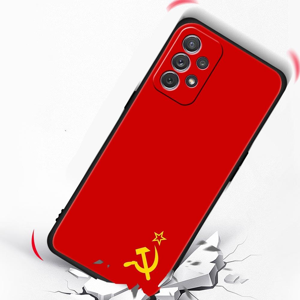 CCCP Flag Phone Case For Samsung Galaxy A17 A07 A55 A35 A25 A15 A05s A33 5G A31 A23 A21s A13 A41 A73 A53 A51 A71 A03s S10 Cover