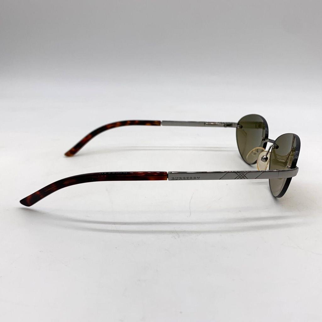 Used T883 [Bargain] BURBERRY Sunglasses 6LBDA Borderless Silver Temple