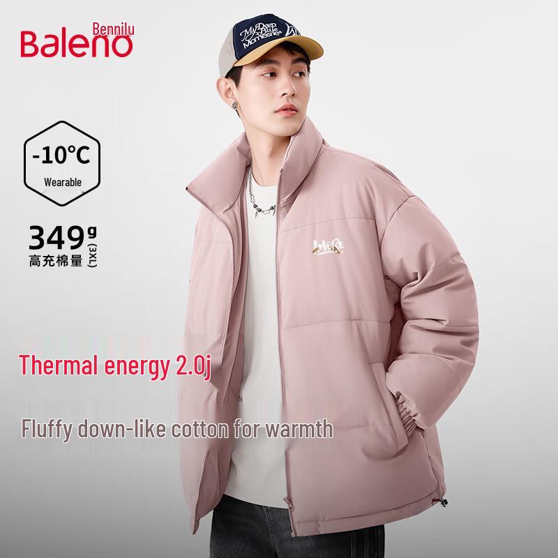 Baleno Men's Trendy Letter Print Thickened Padded Jacket
