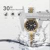 BUREI Automatic Date Mechanical Gold and Black Watch Men's Watch, Waterproof, Analog, Display, Movement, Popular, Stylish, Simple, Casual,