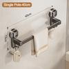 Aluminum Towel Rack 30CM/40CM Suction Cup Towel Storage Hanger Wall Mounted Strong Load-bearing Bathroom Organizer