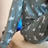 Long-Sleeved Pyjamas Female Autumn and Winter Korean Version of The Women's Homewear Cute Cartoon Girl Sleepwear