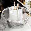 Transparentní umyvadlo Thicken PET Odolná multifunkční kulatá průhledná umyvadlová vana pro domácnost