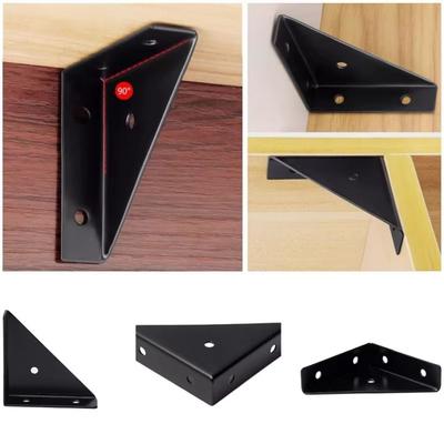 8pcs Heavy Duty Steel Angle Corner Brackets Thicken Support Three Sides Fixed Right Triangular Angle 90° Right Angle Sturdy