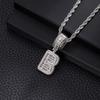 Collana con Ciondolo Lettera in Rame con Incastonatura in Zirconia Stile Hip Hop Alfabeto Iniziale Charms Donna Uomo Gioielli Trendy