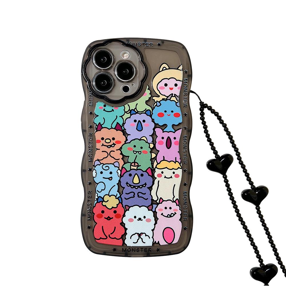 Funny Little Animal 15 Suitable for Iphone13promax Apple 12 Mobile Phone Case 11 Black Xr Cartoon 14 Chain