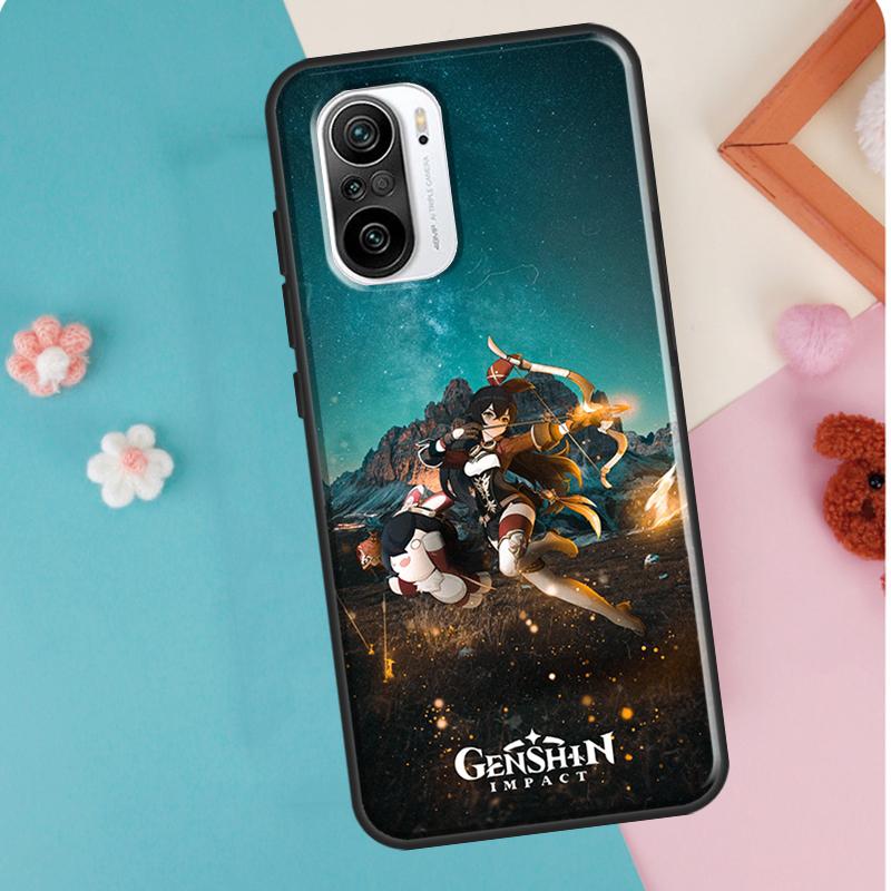 Anime-Spiel Genshin Impact Hülle für POCO F3 F1 F2 M3 M4 X4 Pro GT X3 Pro Hülle für Xiaomi Mi 11 Lite 12 X Mi 11T Pro