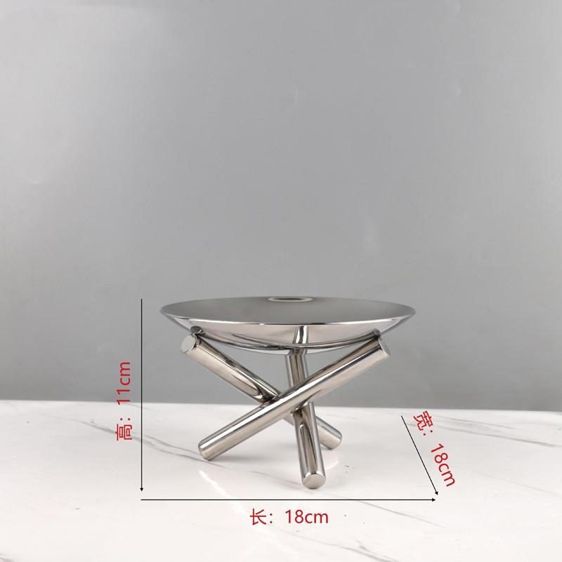 

Tripod Pillar Metal Tray, Mirror Stainless Steel Storage Tray, Dessert Plate, Cake Rack, Snacks, Organizer, Kitchen Utensils