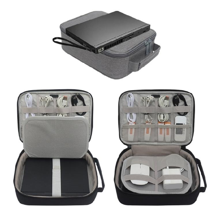 Oxford Fabric Laptop Bag For Pocket 4 Elasticized Accessory Pockets Impact Resistant Layer Travel Friendly Case