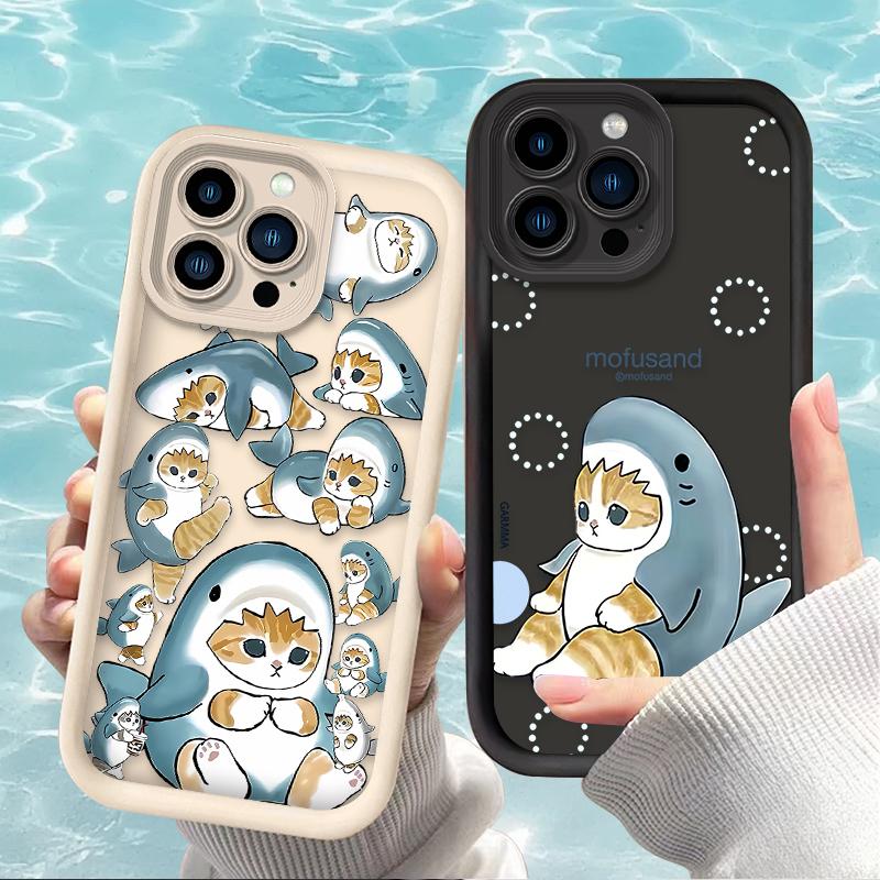 Cartoon Mofusand Cat Phone Case for iPhone 17 Air 16 16E 15 14 13 12 11 Pro Max X XS X S Max XR SE 2020 SE4 7 8 Soft Back Cover