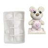 3D 3D Bear Ice Cream Mousse Cake Mould DIY Chocolate Sandwich Knock Music Silicone Mould