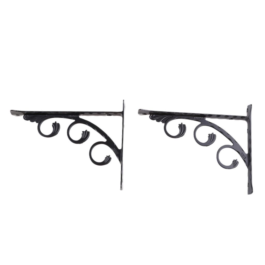 2 Pieces Triangular Shape Floating Shelf Brackets Invisible Shelf Support Right Angle Metal Wall Mounted Brackets
