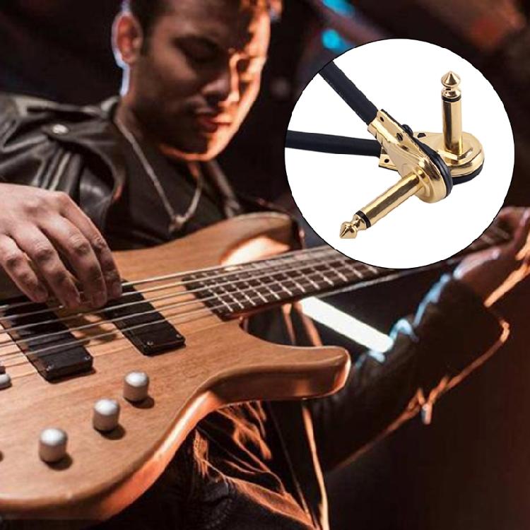 1Pc Guitar Patch Cable Right Angle 1/4 Inch Instrument Effects Pedal Patch Cable