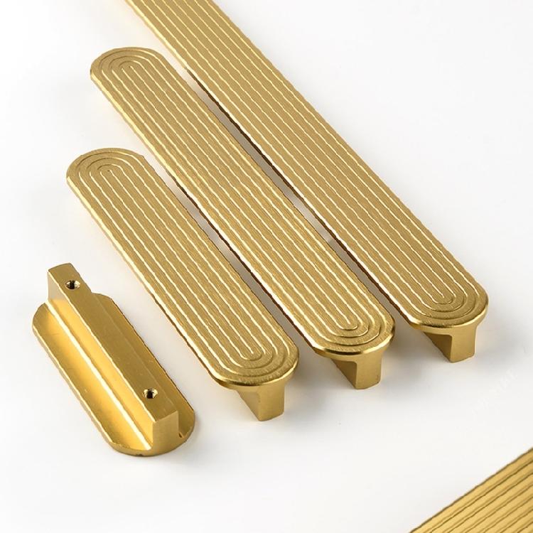 Strong Aluminum Pull Handles Simple Styles Design Cupboard Handle for Drawers & Cabinets No Tool Required for Installation
