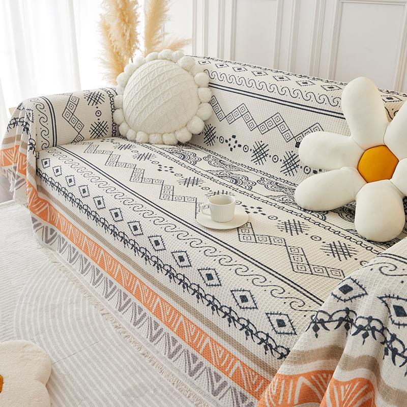 Ethnic Style Sofa Towel, Four-season Universal Sofa Cover, Sofa Blanket, Full Cover, All-inclusive One-piece Sofa Cover, Cover Cushion