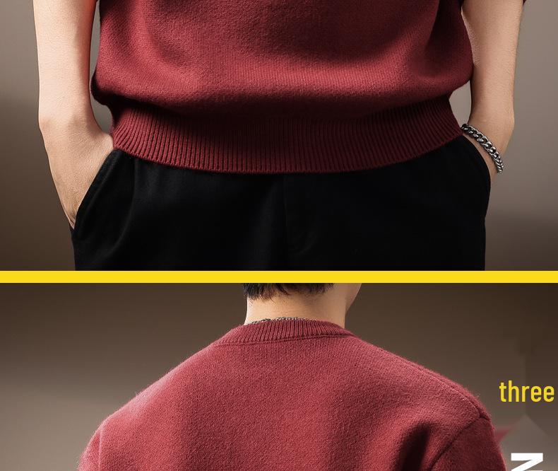 Men's Zodiac Year Horse Print Retro Knit Sweater