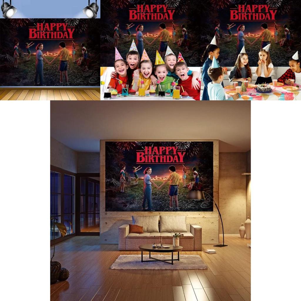 Stranger Things Birthday Backdrop For A Thrilling Party Atmosphere