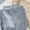 Women's Korean Style Soft Knit Semi-High Neck Slim Fit Pullover for Autumn and Winter