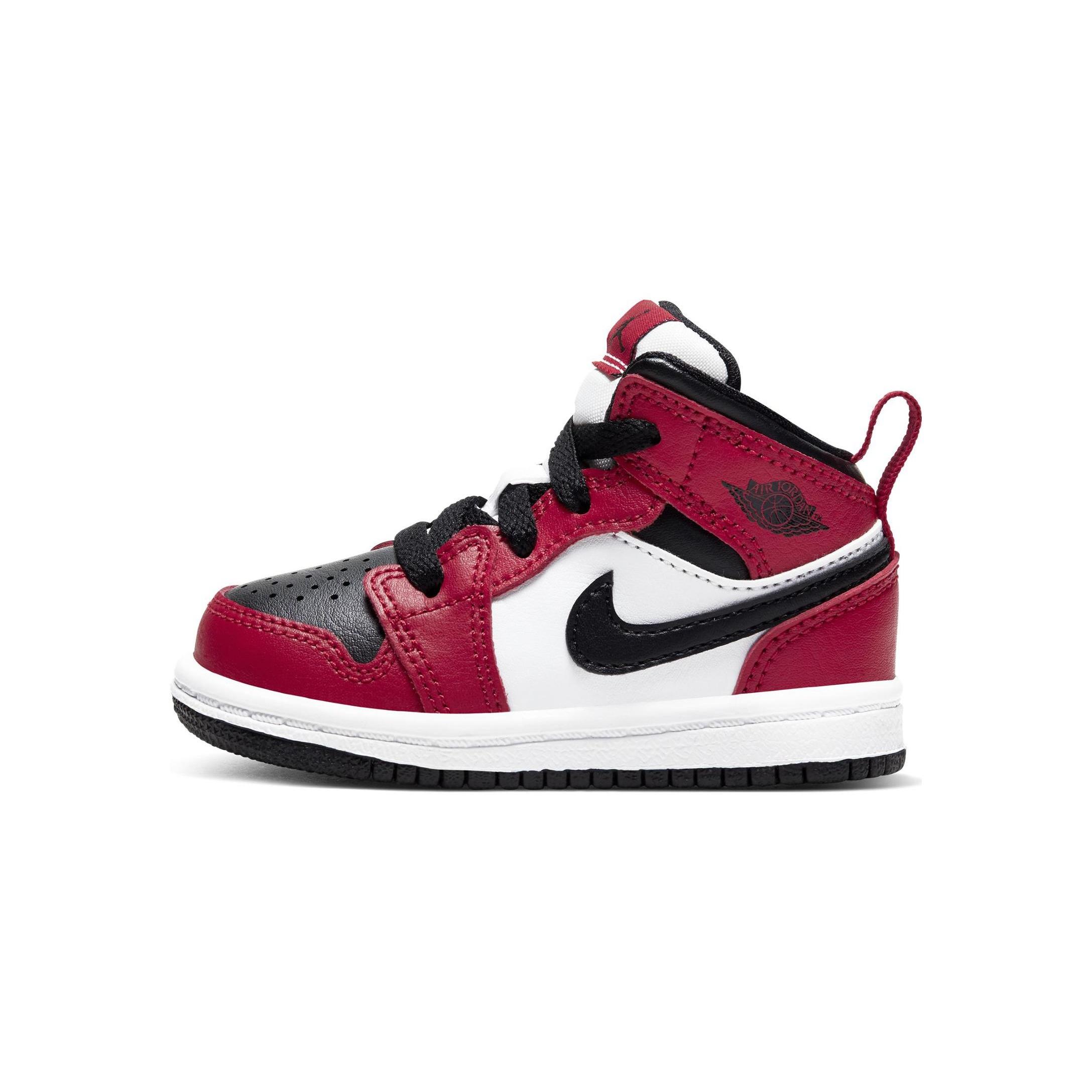 (TD) Air Jordan 1 Mid Chicago Black Toe Baby 640735-069 EU 18.5