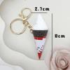 1Pcs Cute Ice Cream Keychain Mini Simulation Chocolate Pendant Versatile Bag Charm For Daily Decoration