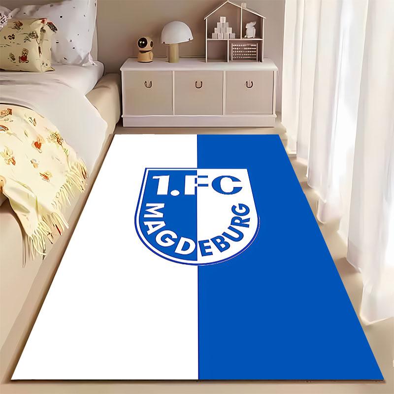 1.FC Magdeburg Logo Carpet suitable as a non-slip mat for the living room or bedroom sofa