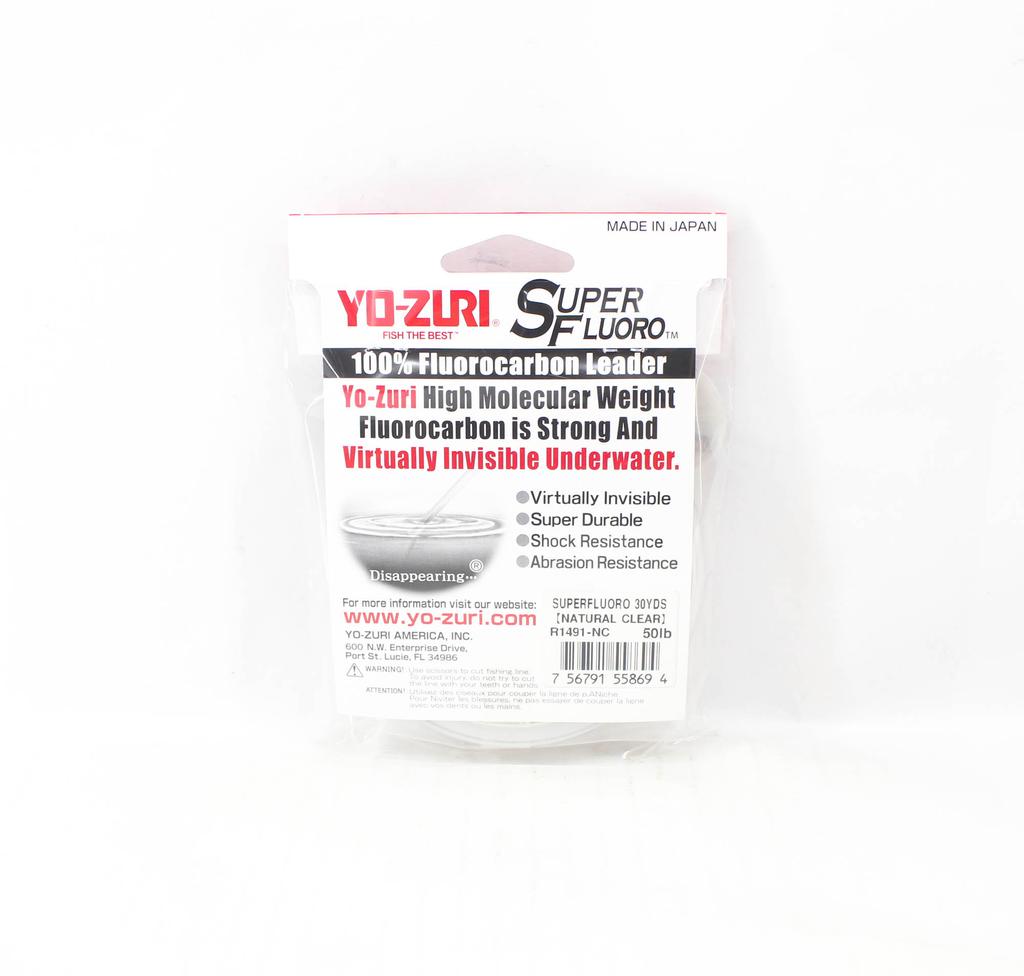 Yo Zuri Super Fluoro Fluorocarbon Leader 30yds 50lb 0.645mm R1491-NC (8694)