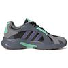Adidas Neo Crazychaos 2.0 Leather Fabric Trendy Lightweight Slip-Resistant Durable Casual Low-Top Shoes Unisex Sneakers Black Gray Blue HQ4615