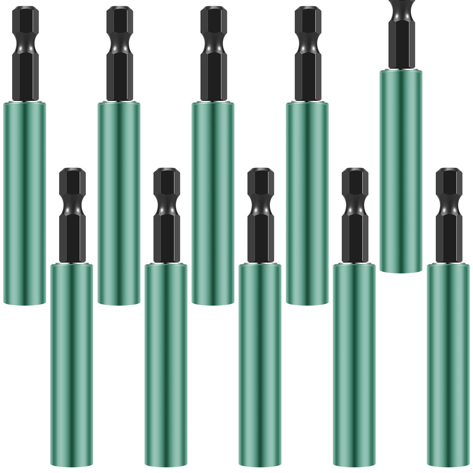 

10 шт. Магнитный удлинитель для отвертки, выдвижной шестигранный хвостовик 6 мм, удлинитель для сверла, телескопический адаптер, держатель наконечника