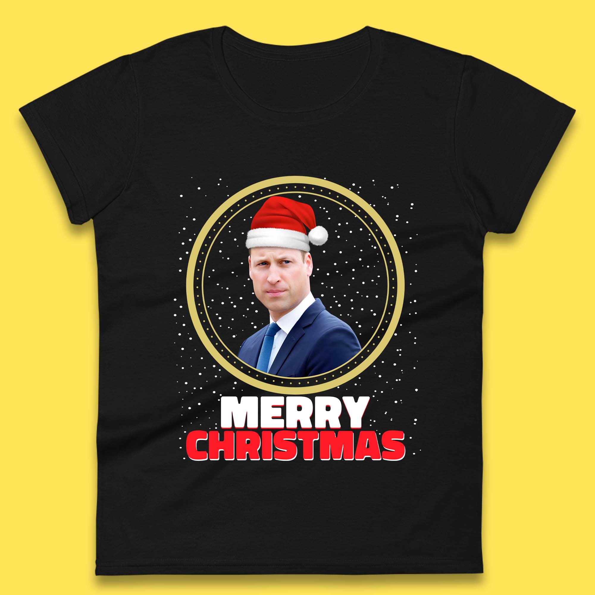 Prince William Christmas Womens T-Shirt Mens Tops Tees Unisex 4XL