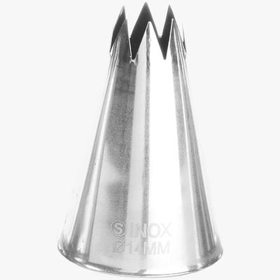 Star Tip for Pastry Bag Sleeves, Steel, Diameter 14mm, HENDI 551431