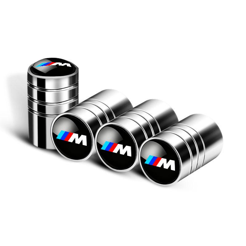 YMZD7 4Pcs Car Styling Wheel Tire Valve Caps Cover For BMW M Sports E36 E39 E46 E60 E90 E90 F10 F30 G20 G21 G30 G11 F15 X5 Accessories