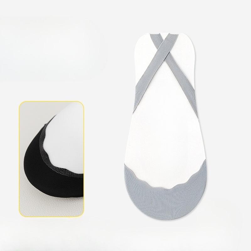 Female Summer Half Palm Sling Ice Silk Cool Feeling Invisible Shallow Mouth Non Slip Do Not Fall with The Boat Socks