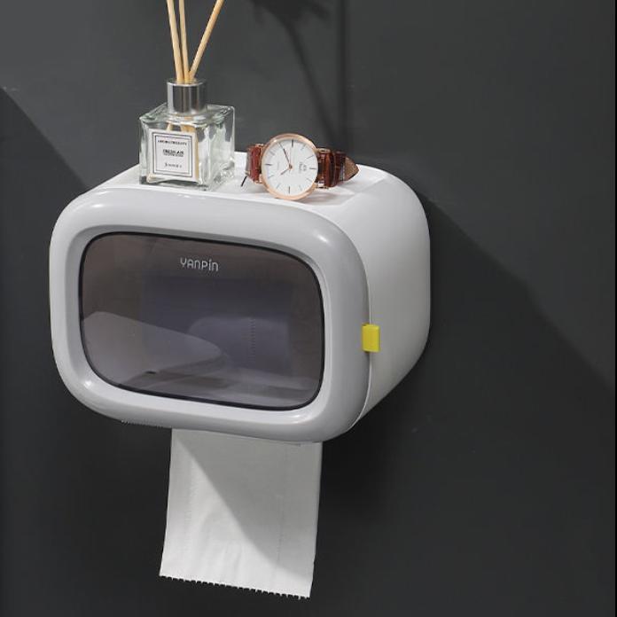 

Коробка для туалетной бумаги, коробка для хранения туалетной бумаги в ванной, настенная, водонепроницаемая, без перфорации серый