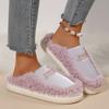 Winter Home Slippers Version Fuzzy Indoor Warm Slippers Women Comfortable Non-slip House Shoes for Women Slides Women