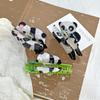 Okouzlující panda kreslená spona do vlasů - Vysoce kvalitní žraločí spona pro updo pro dívky