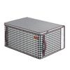 Large Transparent Foldable Fabric Wardrobe Organizer Box - Extra Capacity Quilt and Clothes Storage Basket