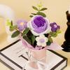 1PC Puff Permanent Rose Valentine's Day Knitted DIY Artificial Flower Gift Handmade Elegant Bouquet Romantic