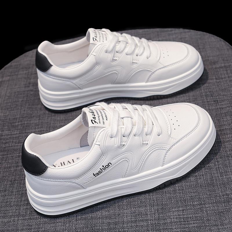 Leather Little White Shoes Women's Shoes Flat Baseplate Shoes Spring 2025 New Soft-soled Single Shoes Casual Shoes Women's Sports Shoes