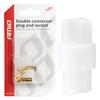 Plug Socket Cube Electrical Connector 2 Pin + Connectors Amio-03512