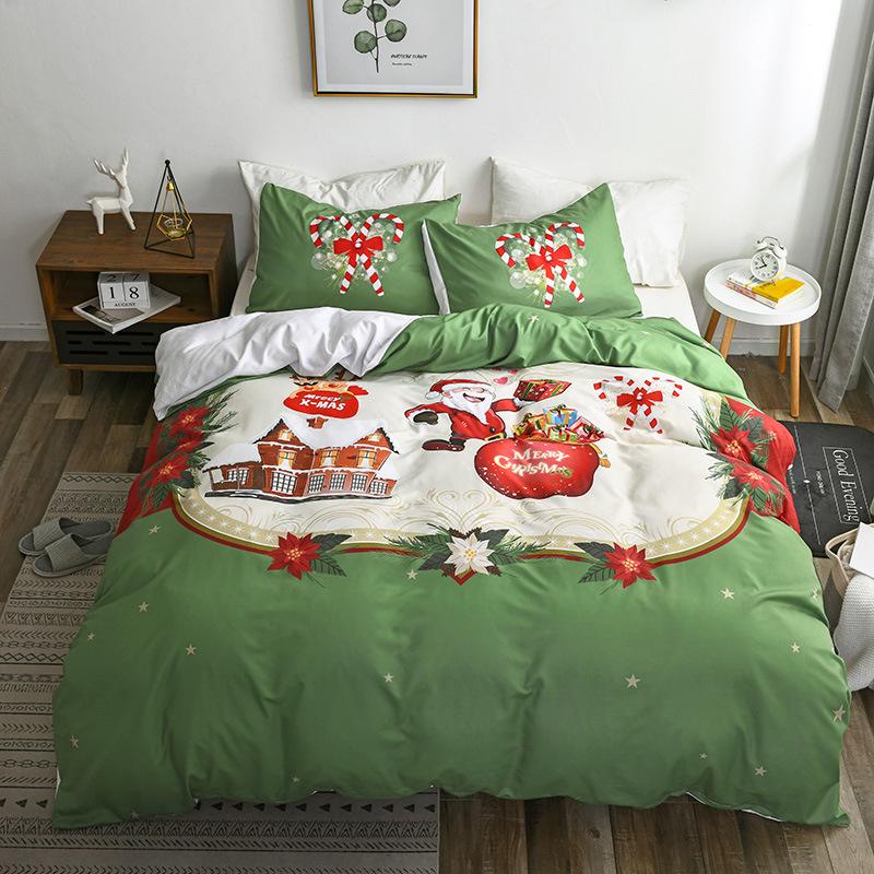 Christmas Duvet Cover Bedding Set 200x200 Double King Queen Single Size 2 People 220x240 White Nordic Bed Cover 135 Quilt Cover