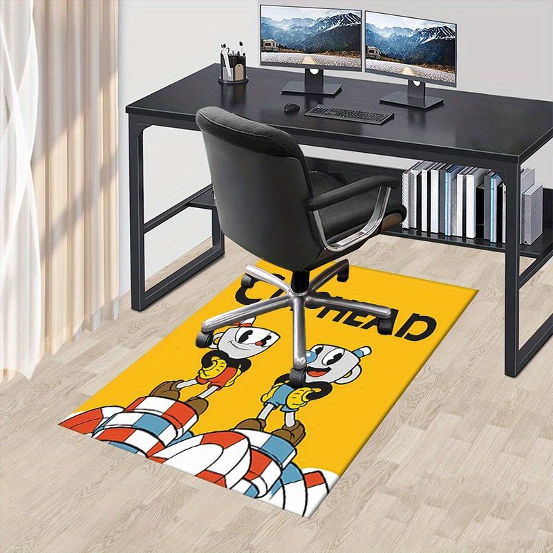 

1pc Cuphead,Mugman,Bros Office Carpet Soft Polyester Non slip Machine Washable Indoor Carpet Living 60cm by 90cm