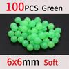 1 PAK Soft Glow Beads Luminous Orange Green White for Fishing Rig Treble Hook Egg Fly Tying UV Color Sabiki Ice Jig Fishing Accessory