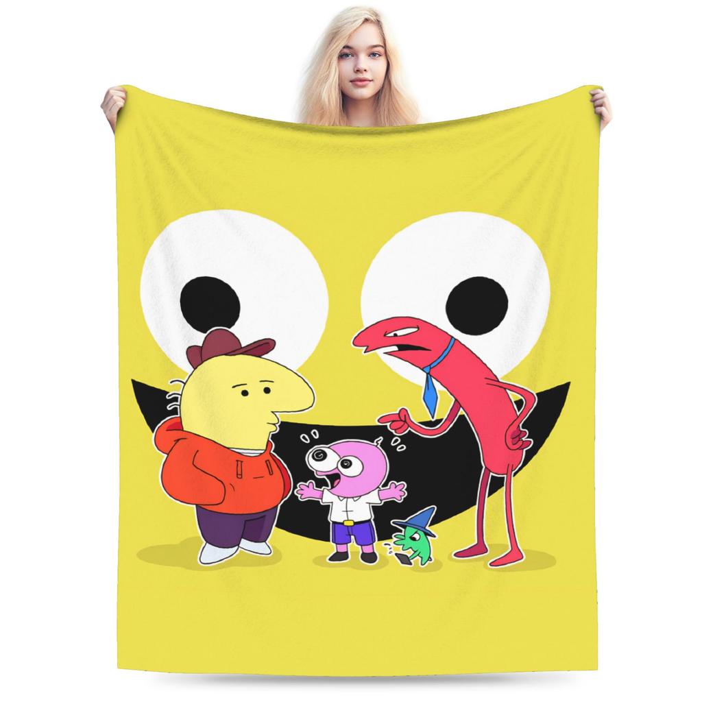 Smiling Friends Pim And Charlie Blanket Quality Super Warm Bedding Throws Winter Kids Adult Couch Chair Sofa Bed Bedspread
